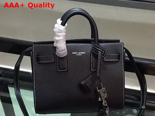 Saint Laurent Nano Sac De Jour Souple Bag in Black Grained Leather Replica