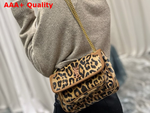 Saint Laurent Niki Baby Bag in Leopard Pony Replica