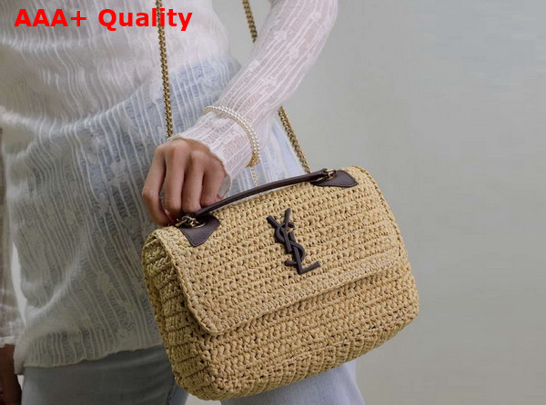 Saint Laurent Niki Baby Bag in Naturel Raffia Replica
