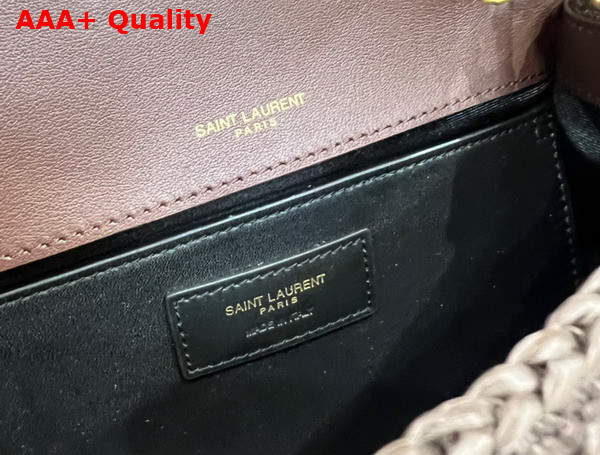 Saint Laurent Niki Baby Chain Bag in Brown Raffia and Leather Replica