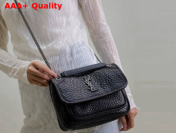 Saint Laurent Niki Baby in Black Grained Lambskin Replica