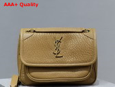 Saint Laurent Niki Baby in Dark Cork Grained Lambskin Replica