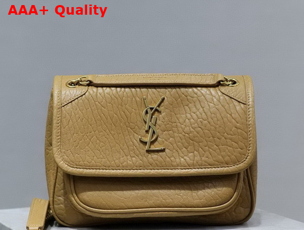 Saint Laurent Niki Baby in Dark Cork Grained Lambskin Replica