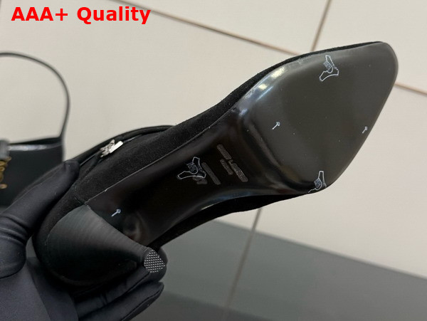 Saint Laurent Niki Booties in Suede Black Replica