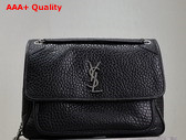 Saint Laurent Niki Large in Black Grained Lambskin Replica