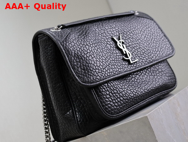 Saint Laurent Niki Large in Black Grained Lambskin Replica