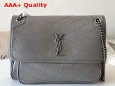 Saint Laurent Niki Large in Fog Vintage Leather Replica