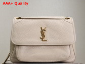 Saint Laurent Niki Large in Grained Lambskin Blanc Vintage Replica