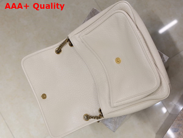 Saint Laurent Niki Large in Grained Lambskin Blanc Vintage Replica