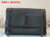 Saint Laurent Niki Large in Storm Vintage Leather Replica