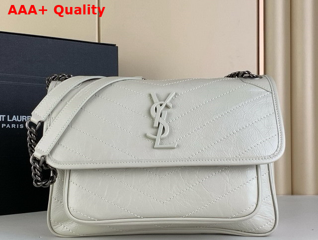 Saint Laurent Niki Medium Bag in Blanc Vintage Calf Leather Replica