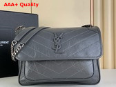 Saint Laurent Niki Medium Bag in Storm Vintage Calf Leather Replica