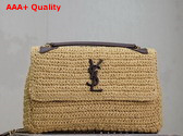Saint Laurent Niki Medium Chain Bag in Naturel Raffia Replica
