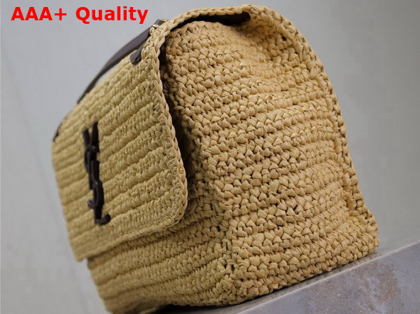 Saint Laurent Niki Medium Chain Bag in Naturel Raffia Replica