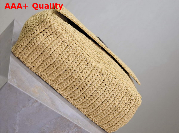 Saint Laurent Niki Medium Chain Bag in Naturel Raffia Replica