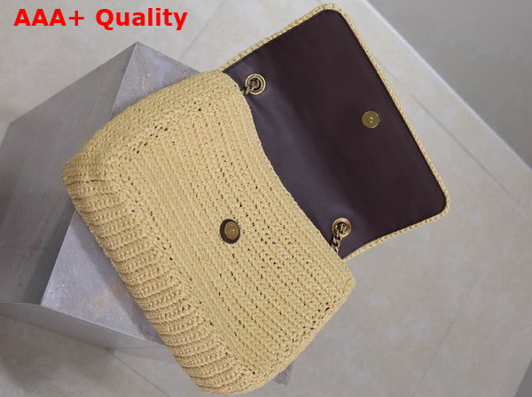 Saint Laurent Niki Medium Chain Bag in Naturel Raffia Replica