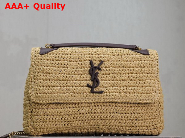 Saint Laurent Niki Medium Chain Bag in Naturel Raffia Replica