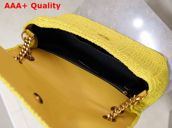 Saint Laurent Niki Medium Chain Bag in Yellow Raffia Replica