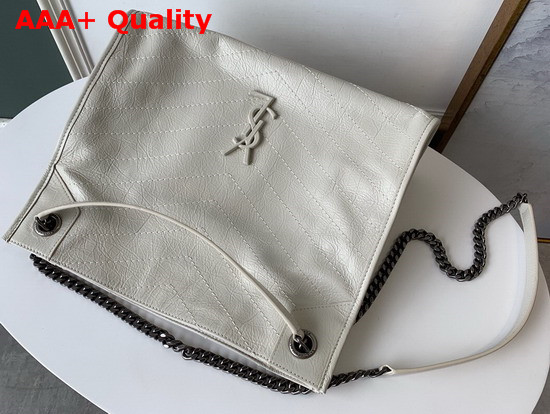 Saint Laurent Niki Medium Shopping Bag in Blanc Vintage Replica