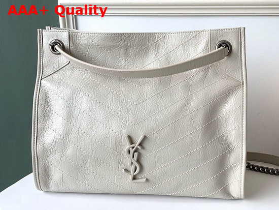 Saint Laurent Niki Medium Shopping Bag in Blanc Vintage Replica