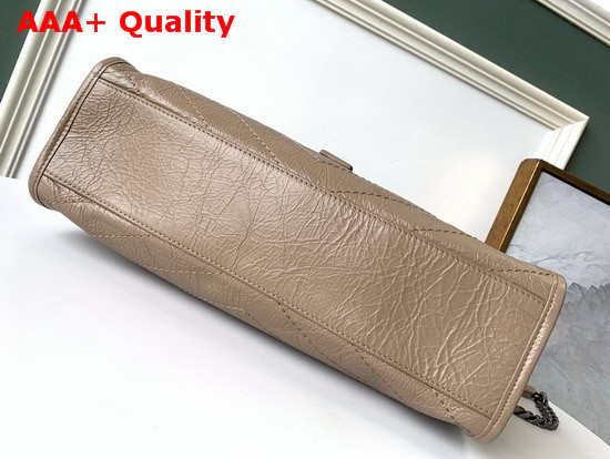 Saint Laurent Niki Medium Shopping Bag in Light Natural Crinkled Vintage Leather Replica