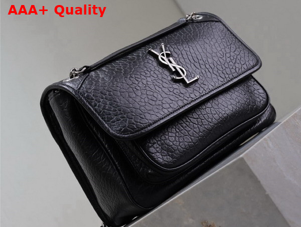 Saint Laurent Niki Medium in Black Grained Lambskin Replica