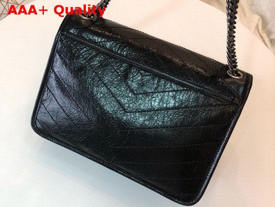 Saint Laurent Niki Medium in Black Vintage Leather Replica