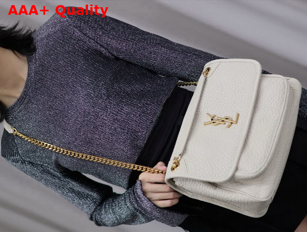 Saint Laurent Niki Medium in Blanc Vintage Grained Lambskin Replica