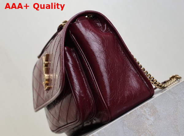 Saint Laurent Niki Medium in Burgundy Vintage Leather Replica