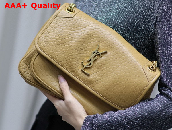 Saint Laurent Niki Medium in Dark Cork Grained Lambskin Replica