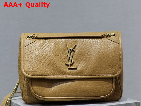 Saint Laurent Niki Medium in Dark Cork Grained Lambskin Replica