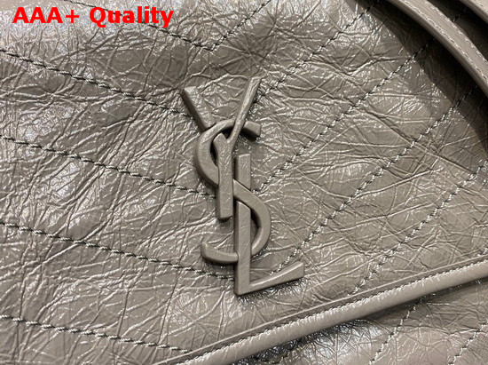Saint Laurent Niki Medium in Fog Crinkled Vintage Leather Replica