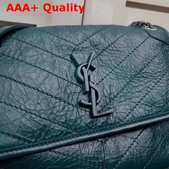 Saint Laurent Niki Medium in Vintage Leather Turquoise Replica