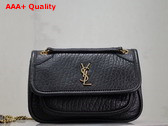 Saint Laurent Niki Mini in Black Grained Lambskin Replica