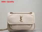 Saint Laurent Niki Mini in Blanc Vintage Grained Lambskin Replica