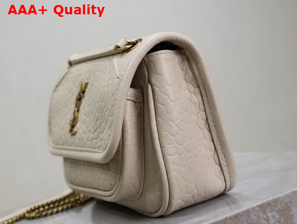 Saint Laurent Niki Mini in Blanc Vintage Grained Lambskin Replica