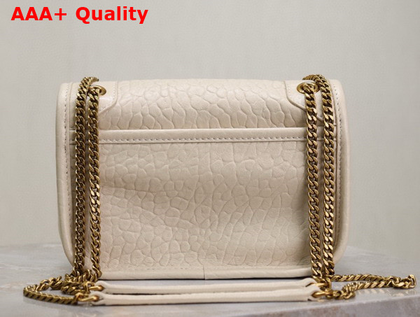 Saint Laurent Niki Mini in Blanc Vintage Grained Lambskin Replica