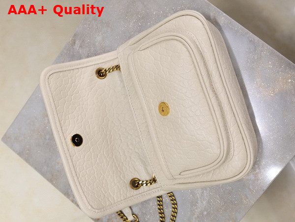 Saint Laurent Niki Mini in Blanc Vintage Grained Lambskin Replica