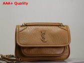 Saint Laurent Niki Mini in Dark Cork Grained Lambskin Replica