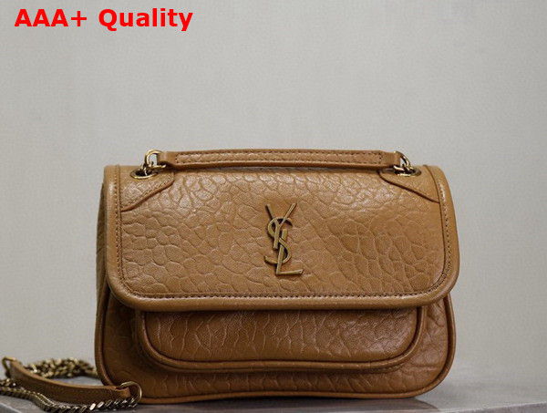Saint Laurent Niki Mini in Dark Cork Grained Lambskin Replica