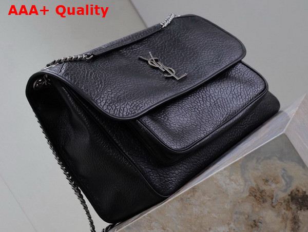 Saint Laurent Niki Oversized in Black Grained Lambskin Replica