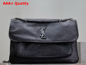 Saint Laurent Niki Oversized in Black Grained Lambskin Replica