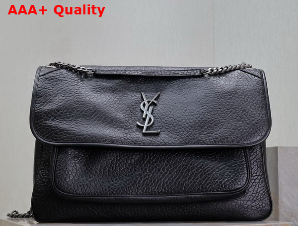 Saint Laurent Niki Oversized in Black Grained Lambskin Replica