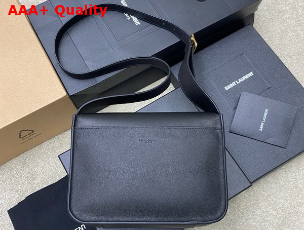Saint Laurent Niki Satchel in Black Finely Grained Leather Replica