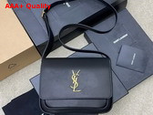Saint Laurent Niki Satchel in Black Finely Grained Leather Replica