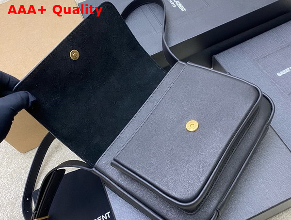 Saint Laurent Niki Satchel in Black Finely Grained Leather Replica