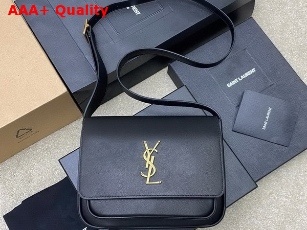 Saint Laurent Niki Satchel in Black Finely Grained Leather Replica
