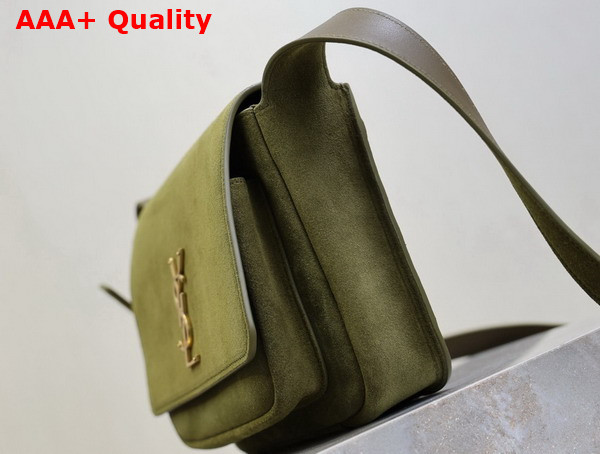 Saint Laurent Niki Satchel in Green Suede Replica