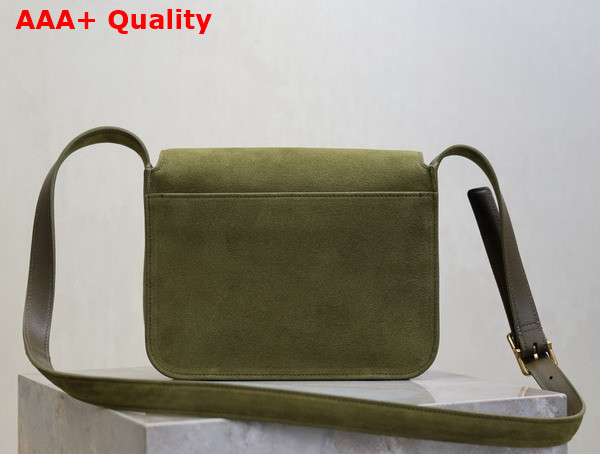 Saint Laurent Niki Satchel in Green Suede Replica