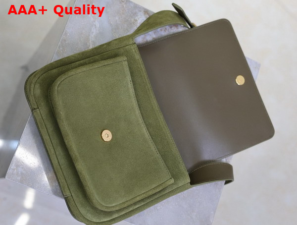 Saint Laurent Niki Satchel in Green Suede Replica